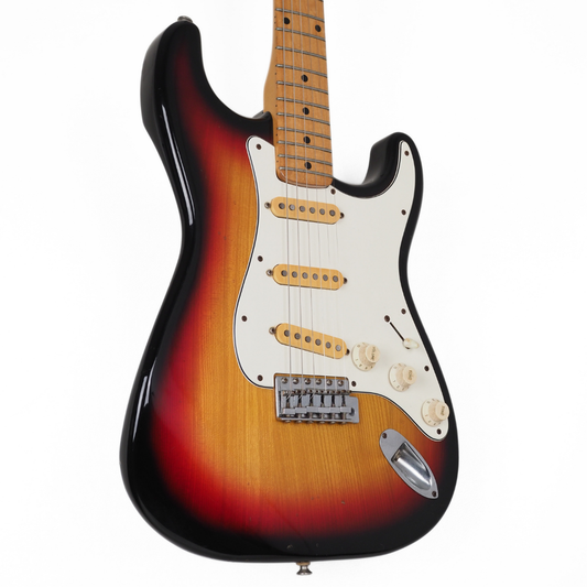 Vintage Suzuki Super Sounds Stratocaster Electric Guitar in 3-Tone Sunburst
