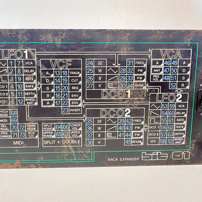 1980s Crumar Bit 01 Expander Rack Mounted Synthesiser