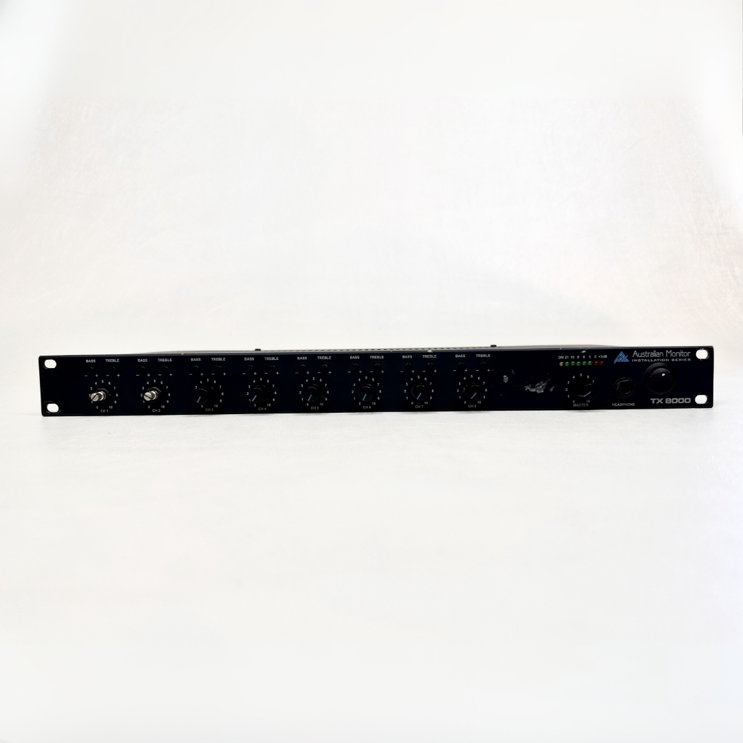 Australian Monitor TX8000 8 Channel Mic Line Mixer Rack Mounted Unit