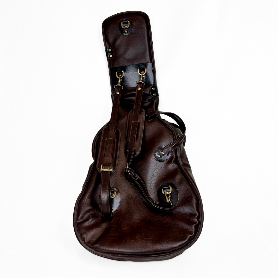 Gig Bag-Branded Japan Premium Leatherette Electric Guitar Gig Bag in Brown