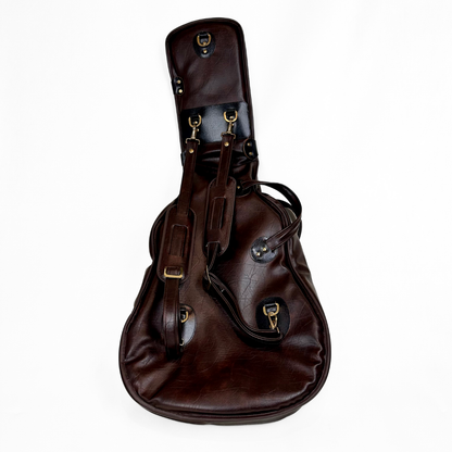 Gig Bag-Branded Japan Premium Leatherette Electric Guitar Gig Bag in Brown