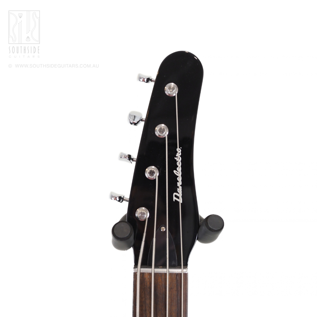 Danelectro '56 Single Cut Short Scale Electric Bass Guitar in Black Gloss