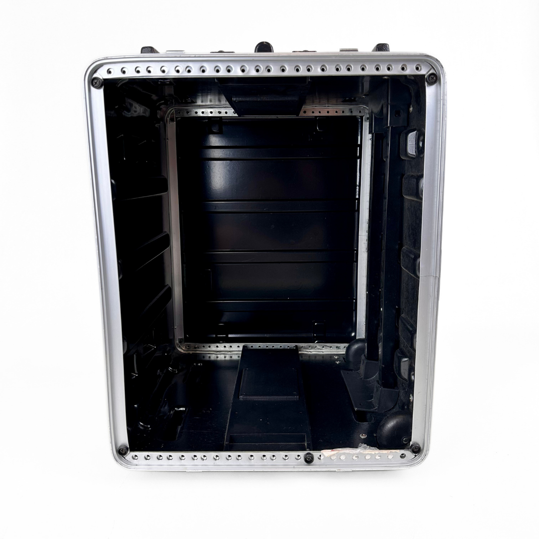 Unbranded U10 10RU Rack Mount Flight Case with Removable Lids and Wheels