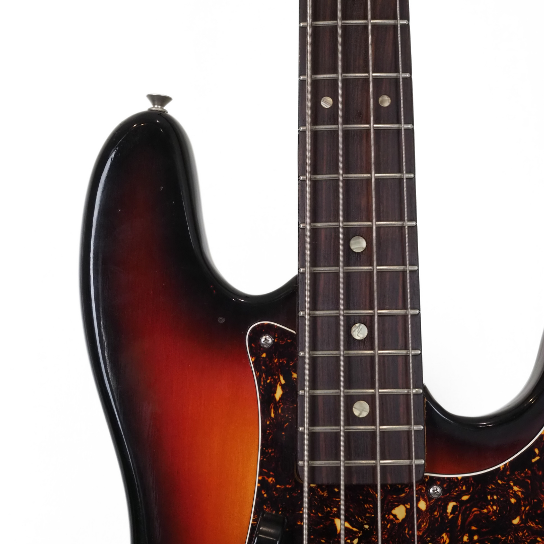 Vintage Riviera Precision-Style Electric Bass Guitar in Sunburst
