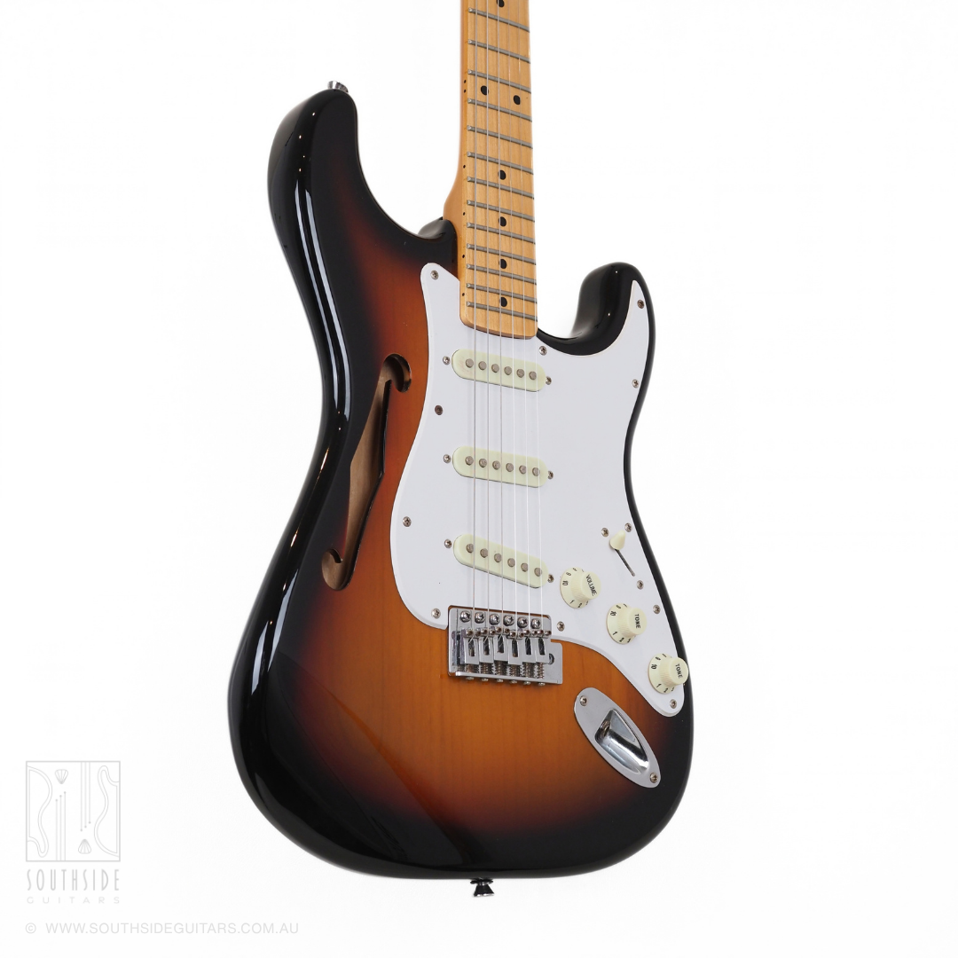 SX ALD2H3TS Alder Semi-Hollowbody SC-Style Electric Guitar in Tobacco Sunburst