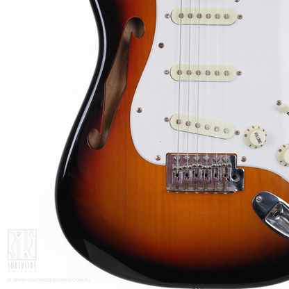 SX ALD2H3TS Alder Semi-Hollowbody SC-Style Electric Guitar in Tobacco Sunburst