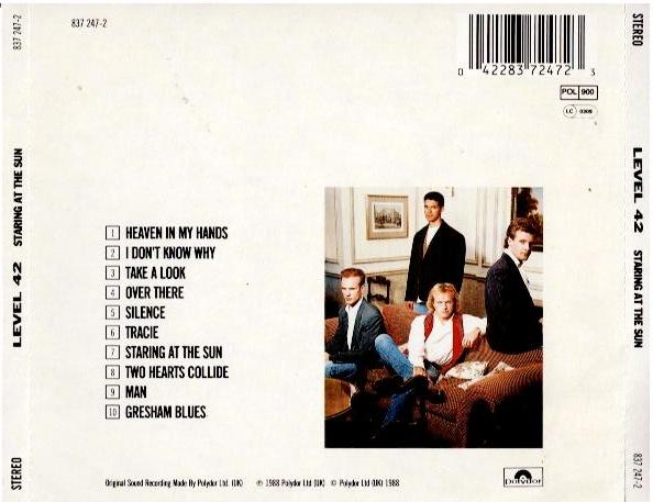 Level 42 – Staring At The Sun (CD, Album, Stereo)