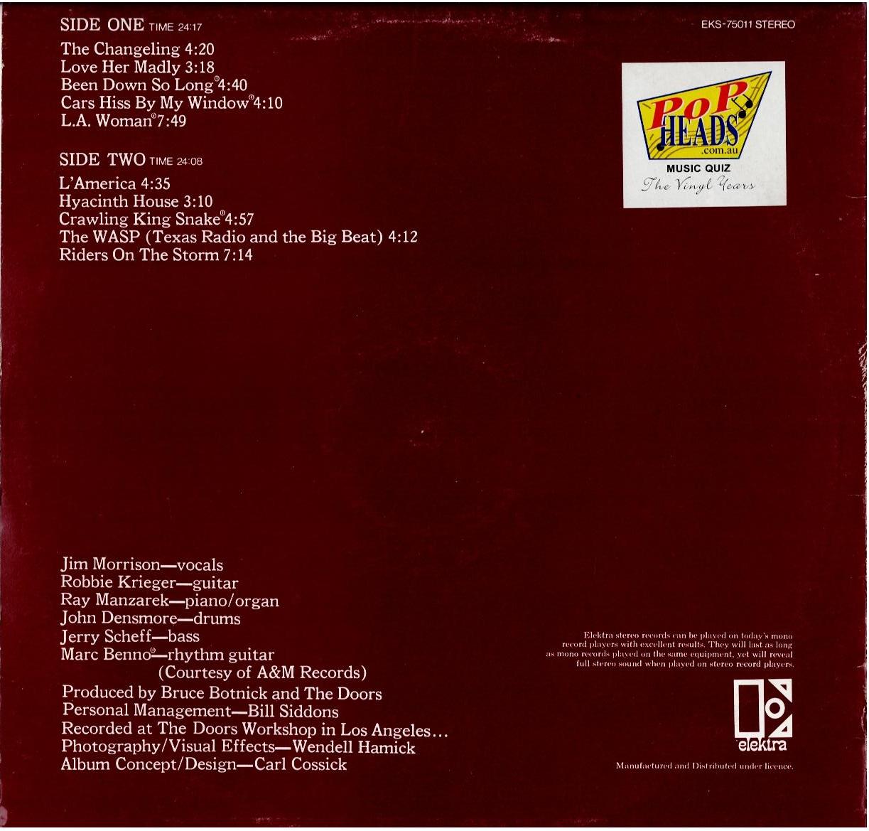 The Doors – L.A. Woman (Vinyl, LP, Album, Stereo)