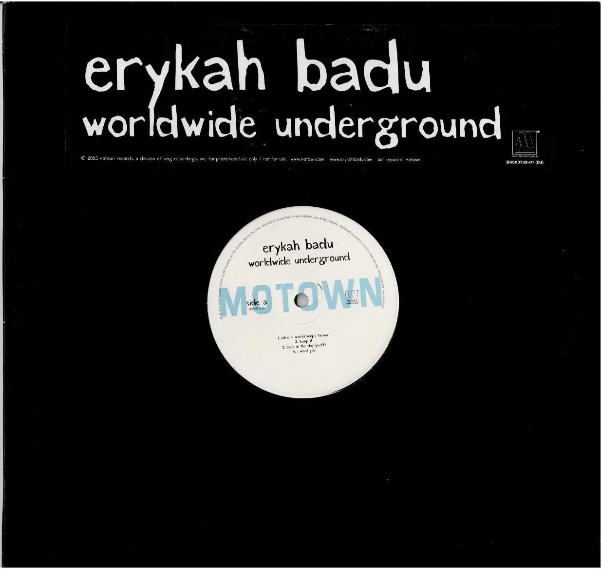 Erykah Badu – Worldwide Underground (Vinyl, LP, Album, Promo)