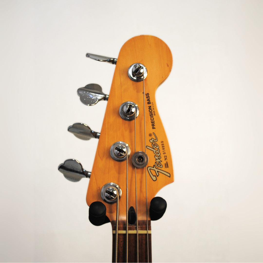 1992 Fender Precision Plus USA Bass Guitar in Lipstick Red