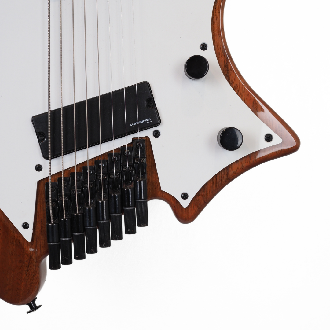 Artist Headless 8-String Multiscale Single Pickup Electric Guitar in Natural Finish