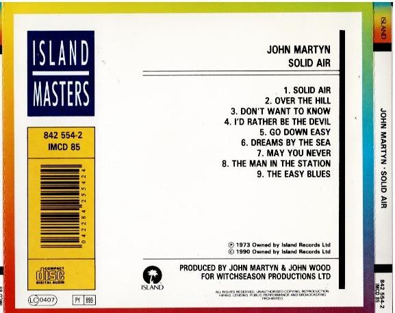 John Martyn – Solid Air (CD, Album, Reissue, Repress)