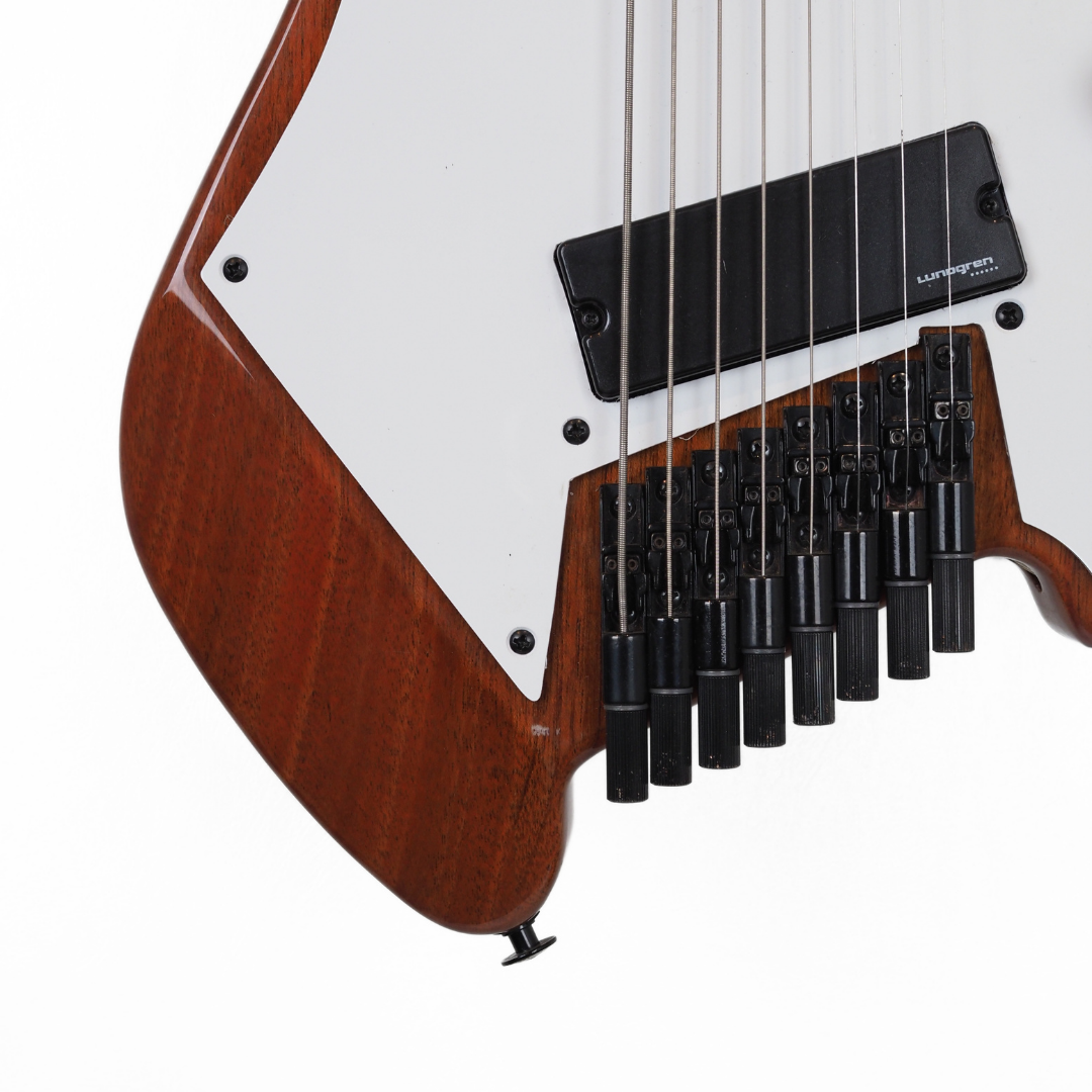 Artist Headless 8-String Multiscale Single Pickup Electric Guitar in Natural Finish