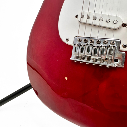 Unbranded Stratocaster-Style Electric Guitar in Wine Red