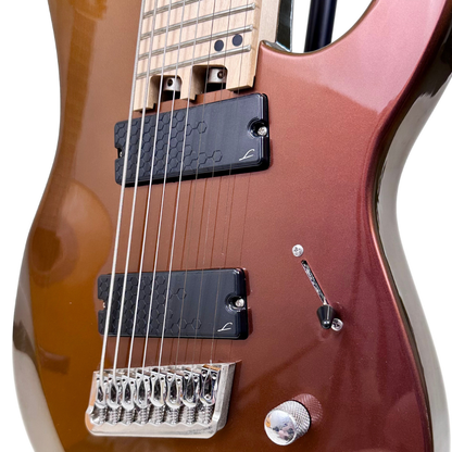 Legator Ninja N8FS-RCS 8-String, Fanned/Fanned-Fret Multi-Scale Electric Guitar in Red Colour Shift Finish