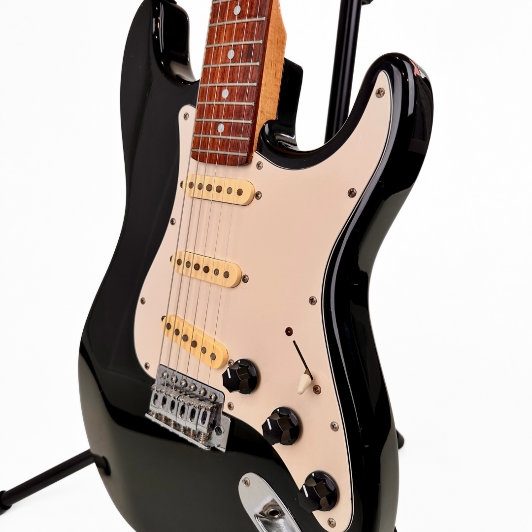 Aria STG Series Stratocaster-Style Electric Guitar in Black