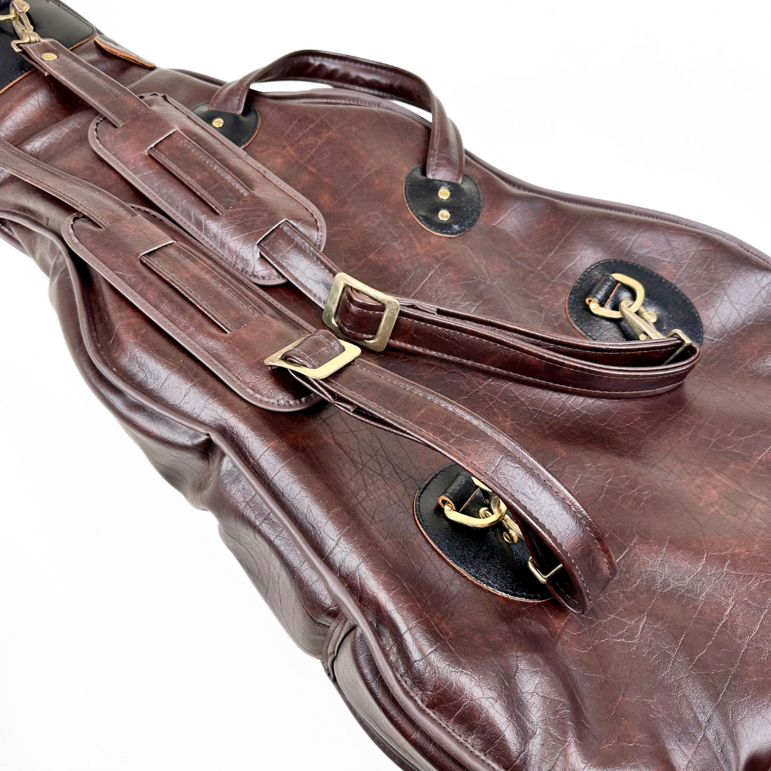 Gig Bag-Branded Japan Premium Leatherette Electric Guitar Gig Bag in Brown