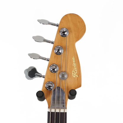 Vintage Riviera Precision-Style Electric Bass Guitar in Sunburst