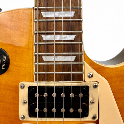 Unbranded Les Paul-Style Triple Humbucker Electric Guitar in Gloss Honeyburst Finish
