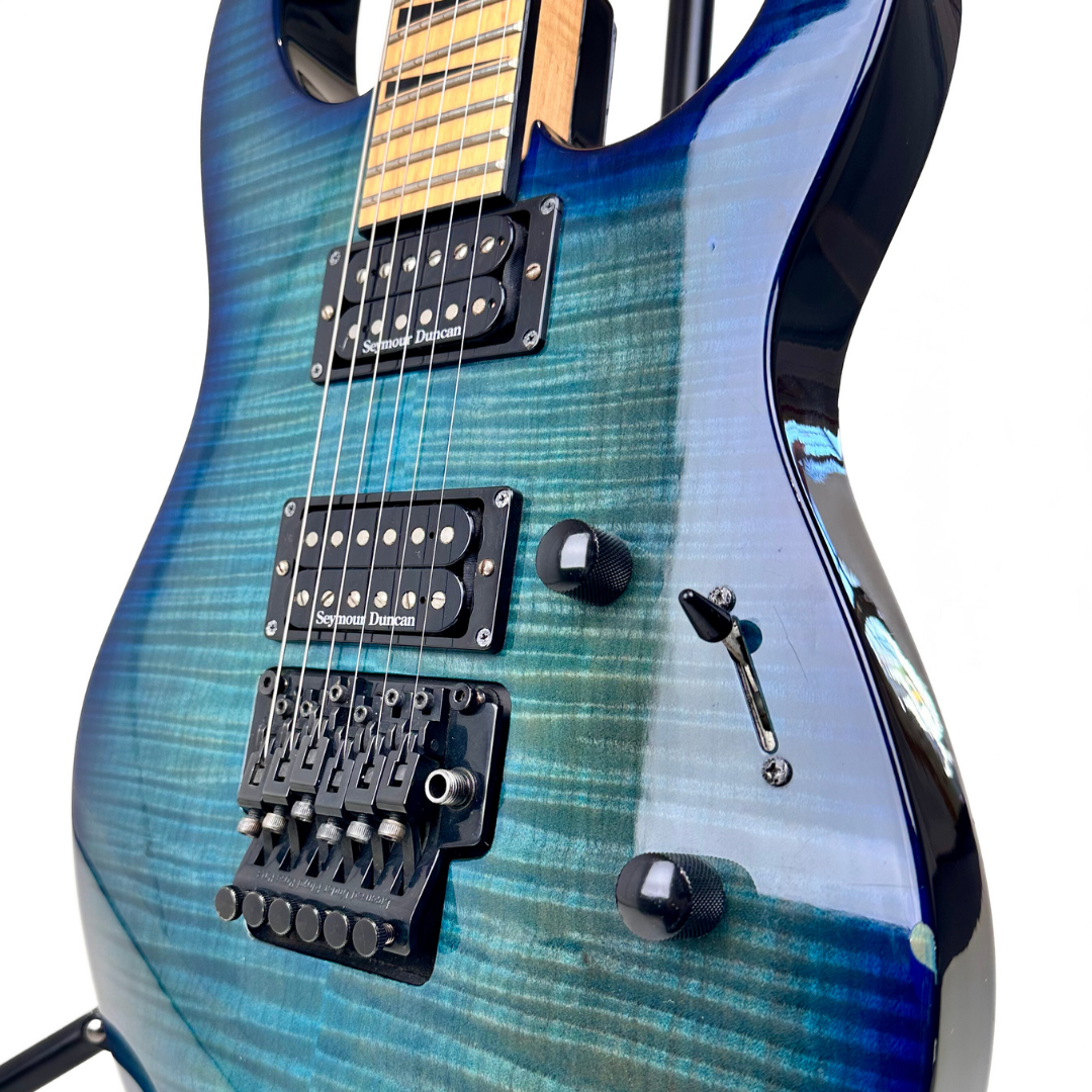 2007 Jackson DK2M Dinky Electric Guitar in Transparent Blue Burst