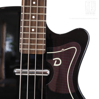Danelectro '56 Single Cut Short Scale Electric Bass Guitar in Black Gloss