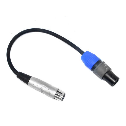 Leem 1ft Speaker Cable (Speakon Female - XLR Female)