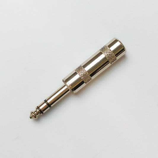 Leem 1/4" Metal Stereo Straight Cable Jack Plug (Pk-1)