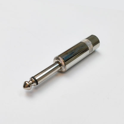 Leem 1/4" Metal Mono Straight Cable Jack Plug (Pk-1)