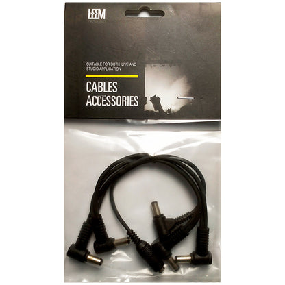 Leem Power to 5-Pedals Daisy Chain Cable with Angled Plugs