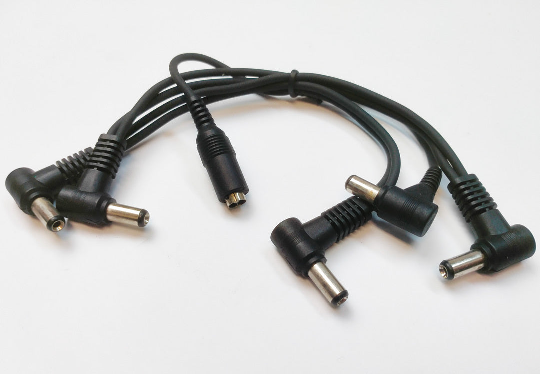 Leem Power to 5-Pedals Daisy Chain Cable with Angled Plugs