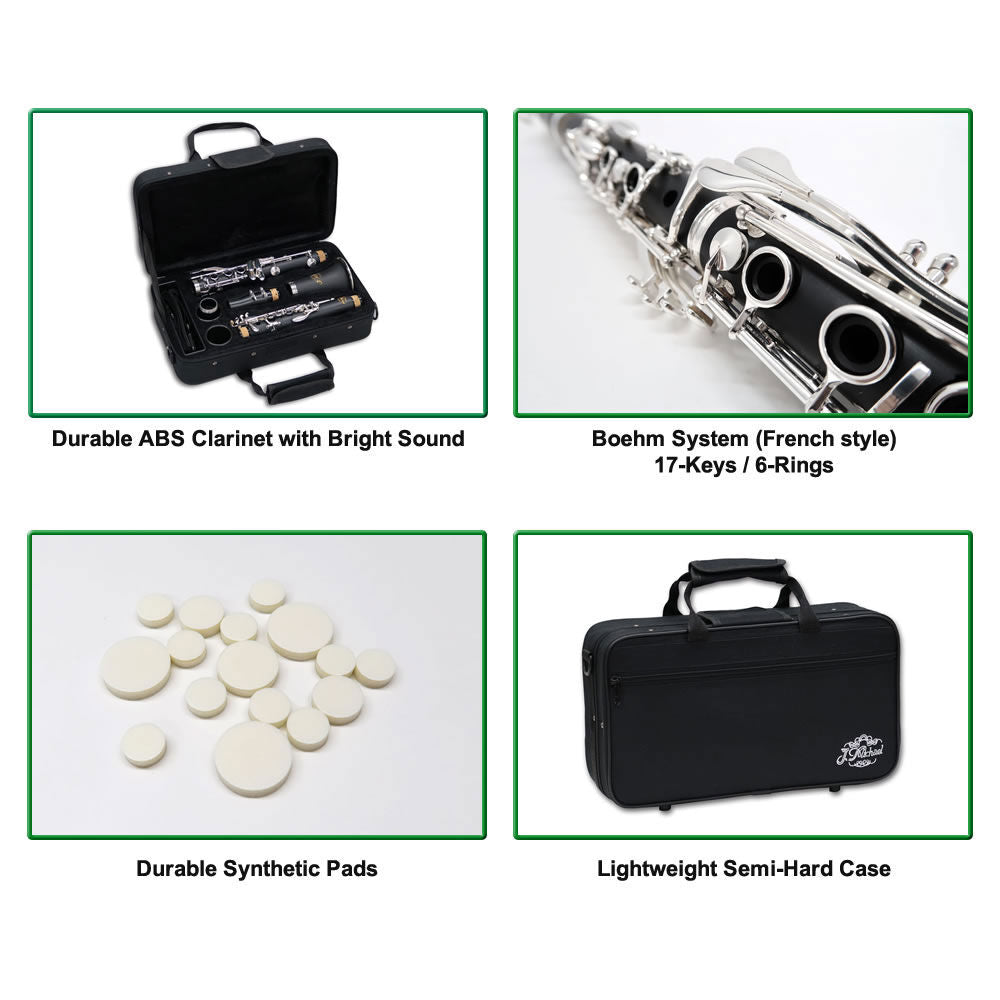 J.Michael CL360 Clarinet (Bb) with Semi-Hard Carrying Case