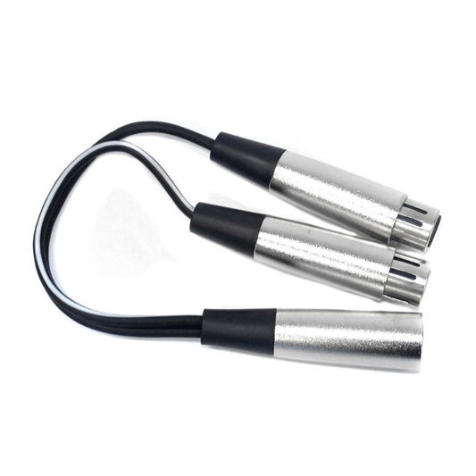 Leem 6" Y-Cable (XLR Male - 2 x XLR Female)