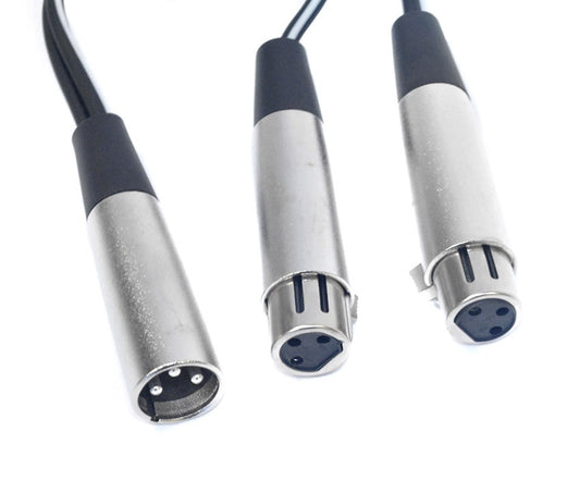 Leem 6" Y-Cable (XLR Male - 2 x XLR Female)