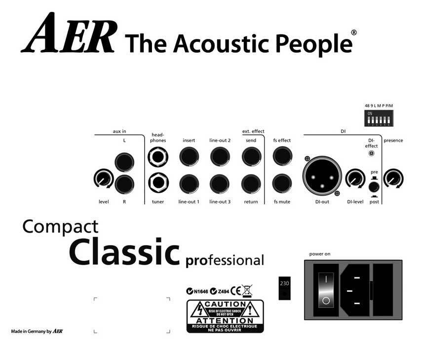 AER "Compact Classic Pro" Acoustic Instrument Amplifier (60 Watt)