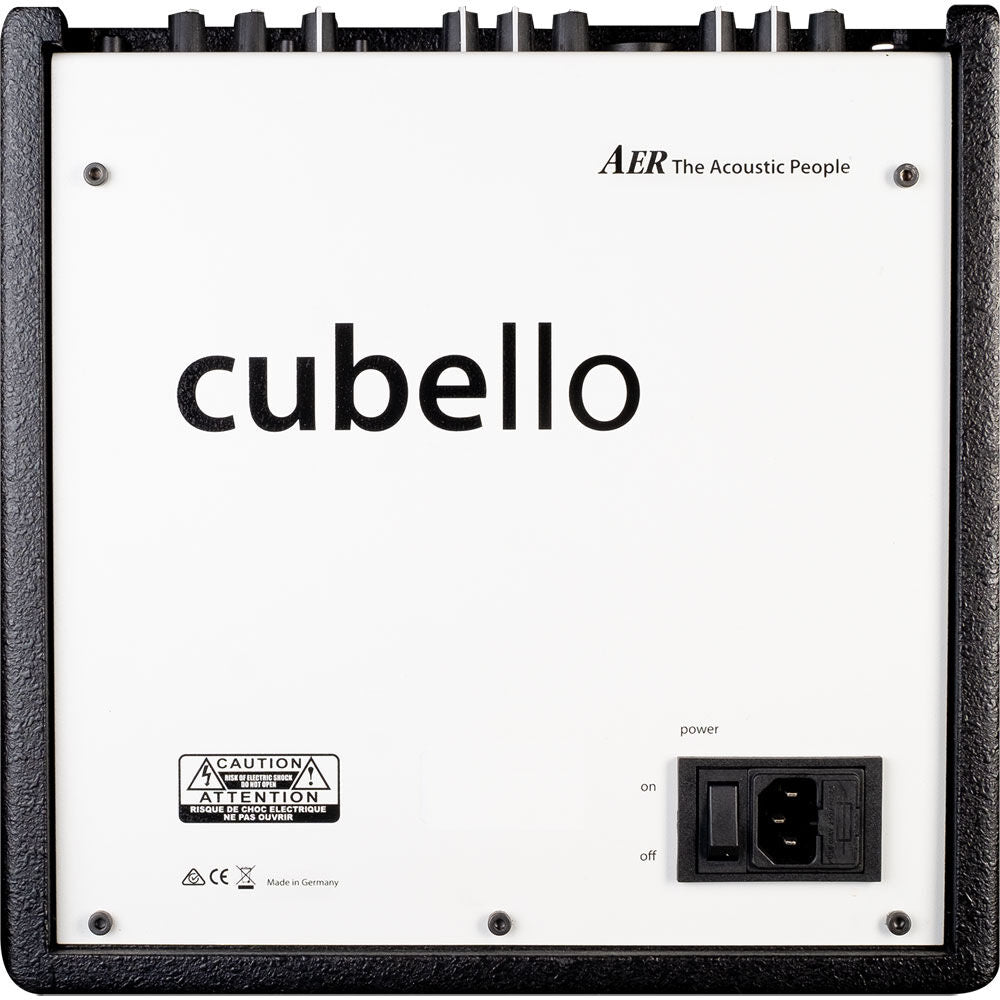 AER "Cubello" Acoustic Instrument Amplifier with Bluetooth in Black Finish (80 Watt)