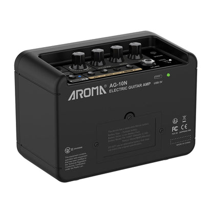 Aroma AG-10N 8W Rechargeable Electric Guitar Amp with Drum Machine