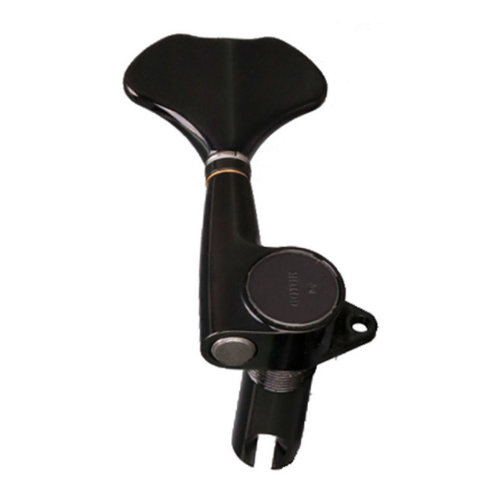 Gotoh AGB70LB GB707 Series Electric Bass Guitar Tuning Machines in Black Chrome Finish (4-inline)