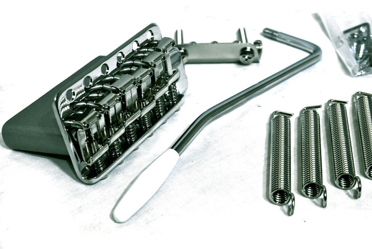 Gotoh AGE101TB GE101T Vintage 6-point Tremolo Bridge in Black Chrome Finish