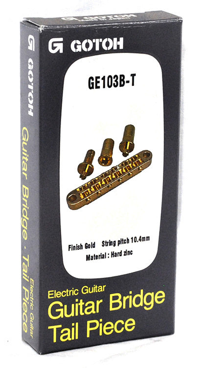 Gotoh AGE103BTGG GE103BT Tune-O-Matic Electric Guitar Bridge (Nashville) in Gold Finish