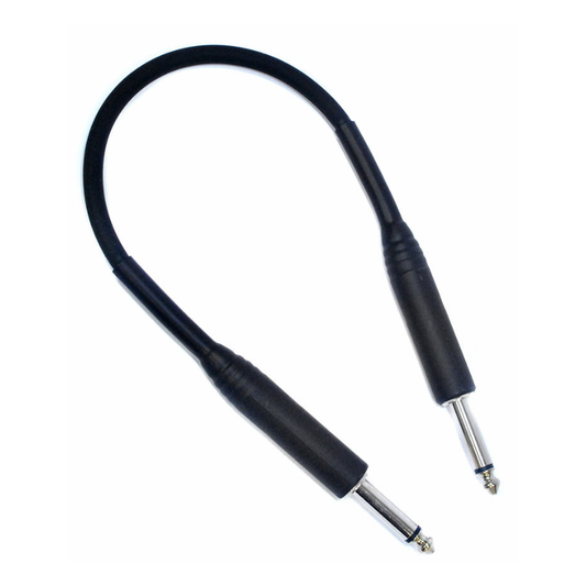 Leem 1ft Heatshrink Instrument Cable (1/4" Straight Plug - 1/4" Straight Plug)