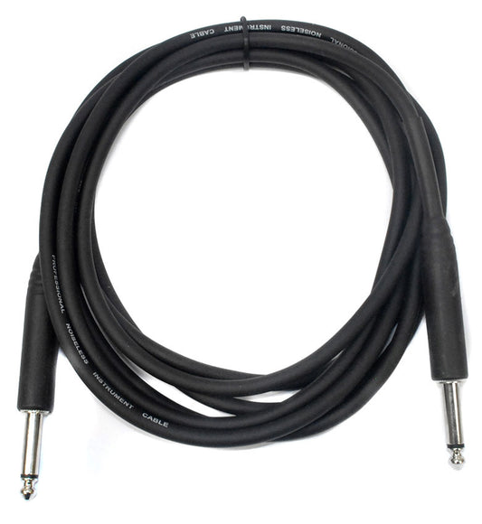 Leem 10ft Heatshrink Instrument Cable (1/4" Straight Plug - 1/4" Straight Plug)