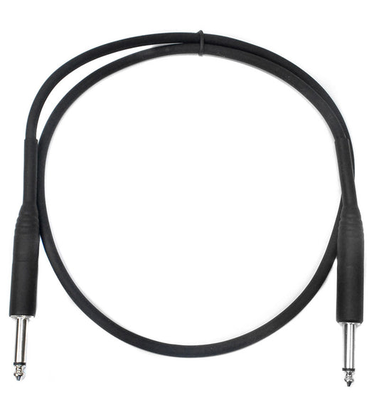 Leem 3ft Heatshrink Instrument Cable (1/4" Straight Plug - 1/4" Straight Plug)