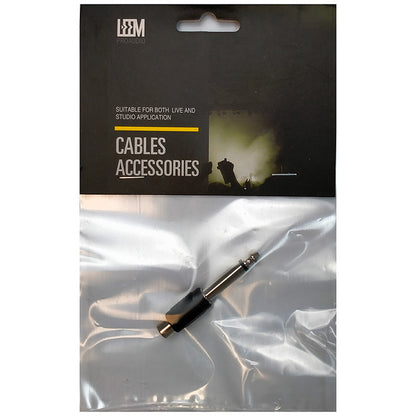 Leem Cable Adaptor (1/4" Mono Plug - RCA Jack) Pk-1
