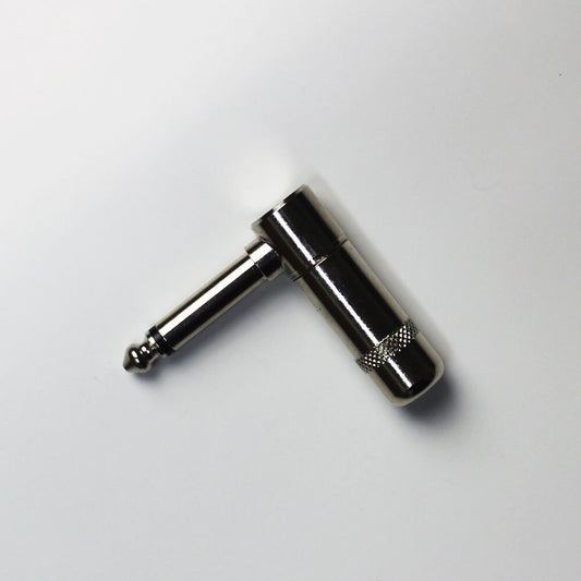 Leem 1/4" Metal Mono Right-Angled Cable Jack Plug (Pk-1)