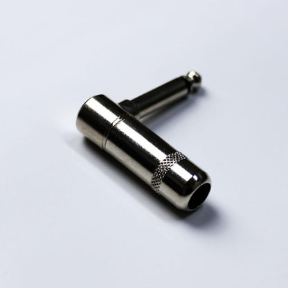 Leem 1/4" Metal Mono Right-Angled Cable Jack Plug (Pk-1)