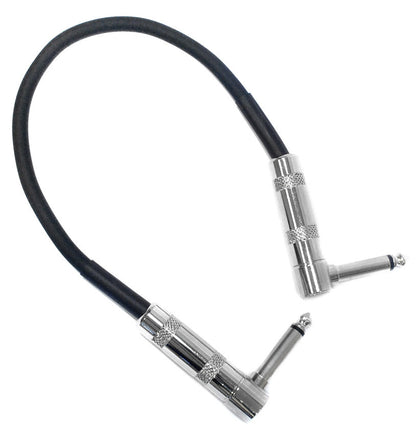 Leem 1ft Deluxe FX Pedal Patch Cable (1/4" Right-Angled Plug - 1/4" Right-Angled Plug)