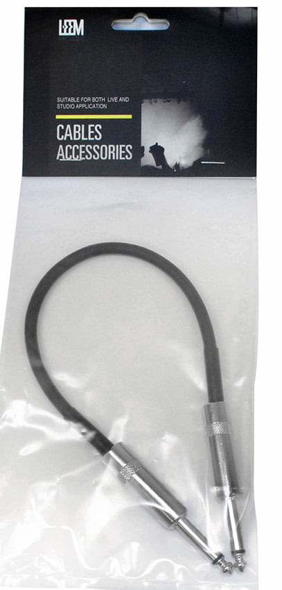 Leem 1ft Deluxe FX Pedal Patch Cable (1/4" Straight Plug - 1/4" Straight Plug)