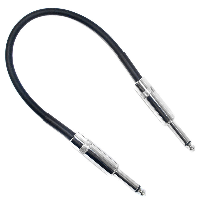 Leem 1ft Deluxe FX Pedal Patch Cable (1/4" Straight Plug - 1/4" Straight Plug)