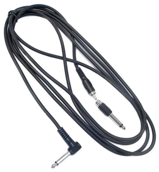 Leem 9ft Interconnect Cable (1/4" Right Angle TS - RCA Plug or 1/4" Straight TS)
