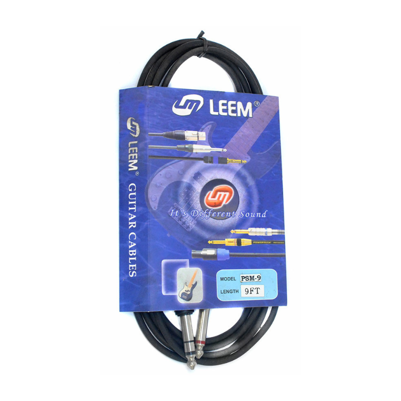 Leem 10ft Interconnect Cable (1/4" Straight TRS - 1/4" Straight TS)